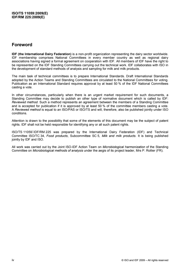 ISO/TS 11059:2009 ISO/TS 11059:2009 - Milk and milk products — Method for the enumeration of Pseudomonas spp.
Released:7/17/2009 - Page 4 preview