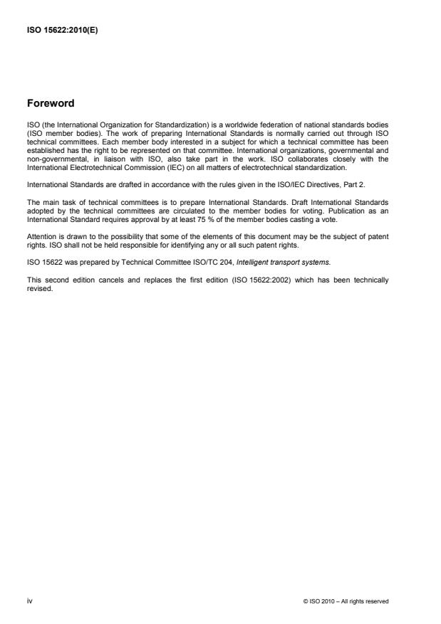 ISO 15622:2010 ISO 15622:2010 - Intelligent transport systems -- Adaptive Cruise Control systems -- Performance requirements and test procedures - Page 4 preview