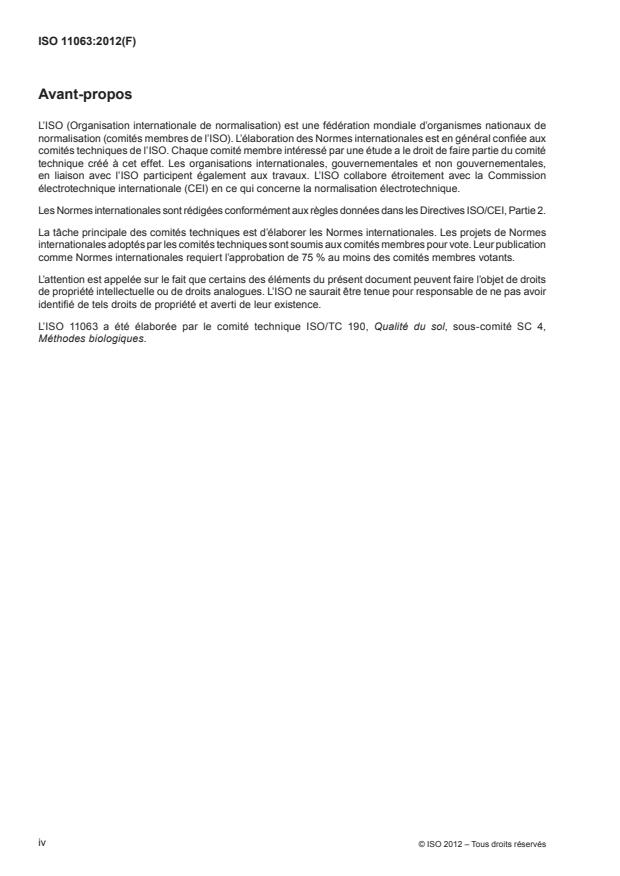 ISO 11063:2012 ISO 11063:2012 - Qualité du sol -- Méthode pour extraire directement l'ADN d'échantillons de sol - Page 4 preview