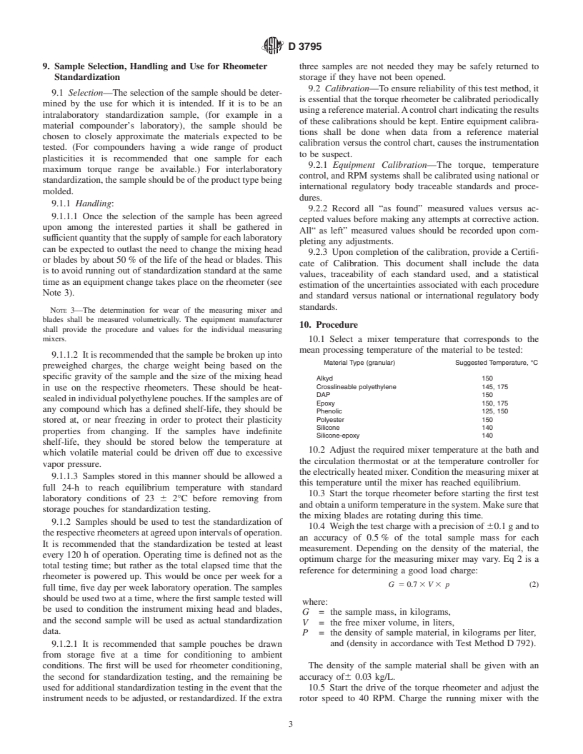 ASTM D3795-00a - Standard Test Method for Thermal Flow, Cure, and Behavior Properties of Pourable Thermosetting Materials by Torque Rheometer