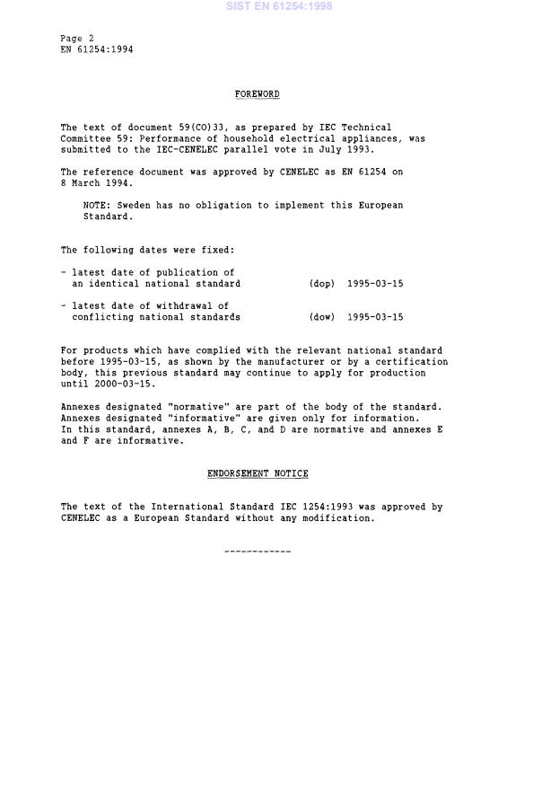 SIST EN 61254:1998 SIST EN 61254:1998 - Page 4 preview