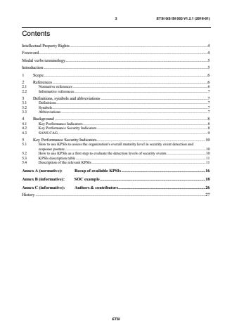 ETSI GS ISI 003 V1.2.1 (2018-01) - Information Security Indicators (ISI); Key Performance Security Indicators (KPSI) to evaluate the maturity of security event detection