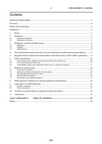 ETSI GS ISI 008 V1.1.1 (2018-06) - Information Security Indicators (ISI); Description of an Overall Organization-wide Security Information and Event Management (SIEM) Approach