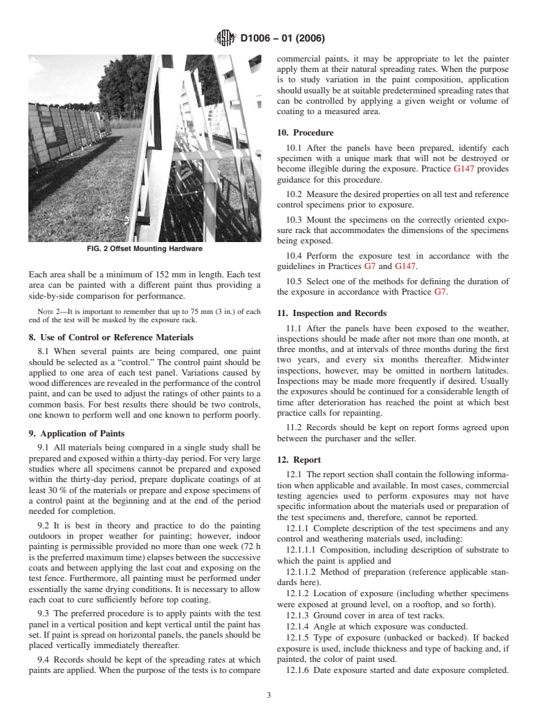 ASTM D1006-01(2006) - Standard Practice for Conducting Exterior Exposure Tests of Paints on Wood