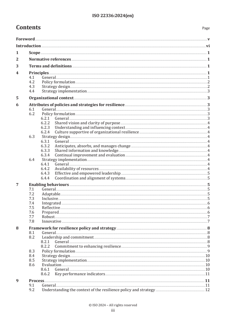 ISO 22336:2024 - Security and resilience — Organizational resilience — Guidelines for resilience policy and strategy
Released:9. 10. 2024