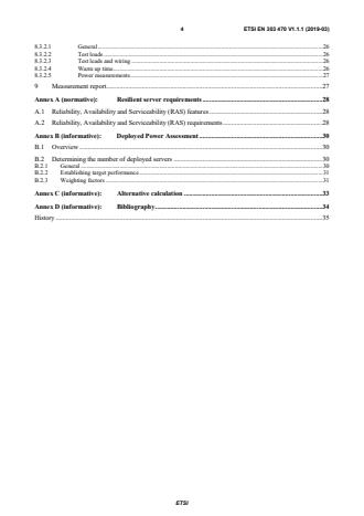 SIST EN 303 470 V1.1.1:2019 ETSI EN 303 470 V1.1.1 (2019-03) - Environmental Engineering (EE); Energy Efficiency measurement methodology and metrics for servers - Page 4 preview