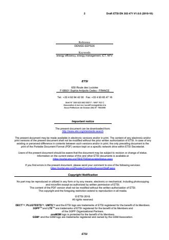 SIST EN 303 471 V1.1.1:2019 ETSI EN 303 471 V1.0.0 (2018-10) - Environmental Engineering (EE); Energy Efficiency measurement methodology and metrics for Network Function Virtualisation (NFV) - Page 2 preview