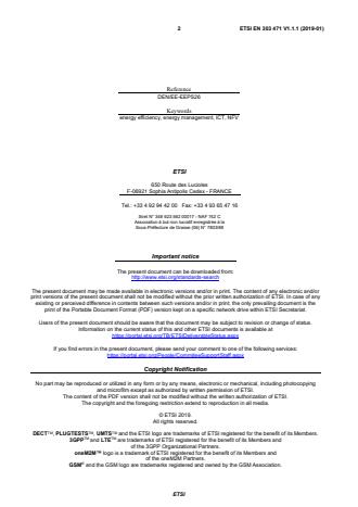 SIST EN 303 471 V1.1.1:2019 ETSI EN 303 471 V1.1.1 (2019-01) - Environmental Engineering (EE); Energy Efficiency measurement methodology and metrics for Network Function Virtualisation (NFV) - Page 2 preview