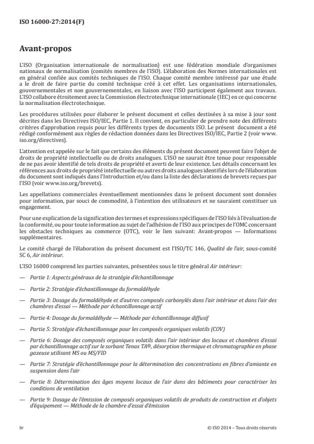 ISO 16000-27:2014 ISO 16000-27:2014 - Air intérieur - Page 4 preview
