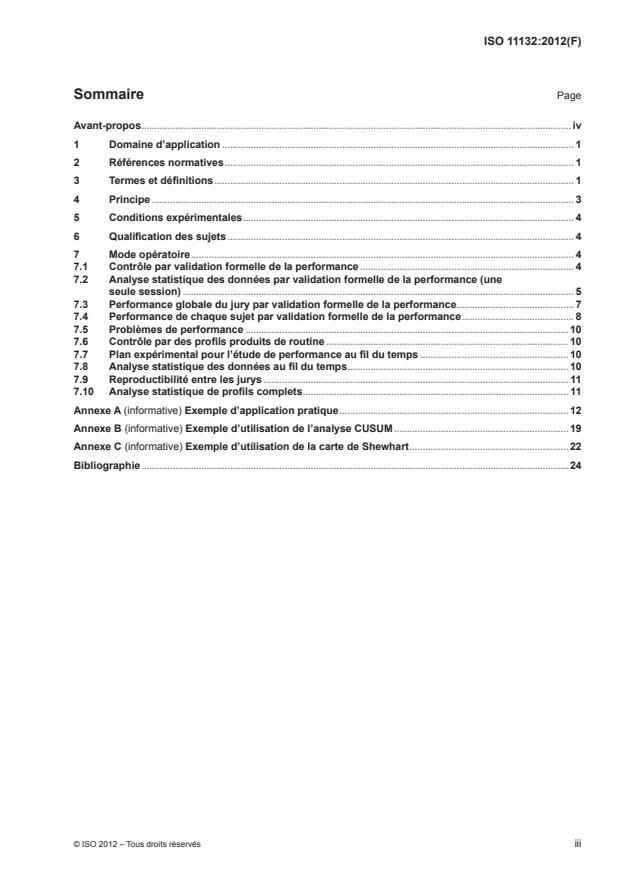 ISO 11132:2012 - Analyse sensorielle -- Méthodologie -- Lignes directrices pour le contrôle de la performance d'un jury sensoriel quantitatif