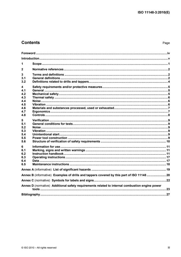 ISO 11148-3:2010 - Hand-held non-electric power tools -- Safety requirements