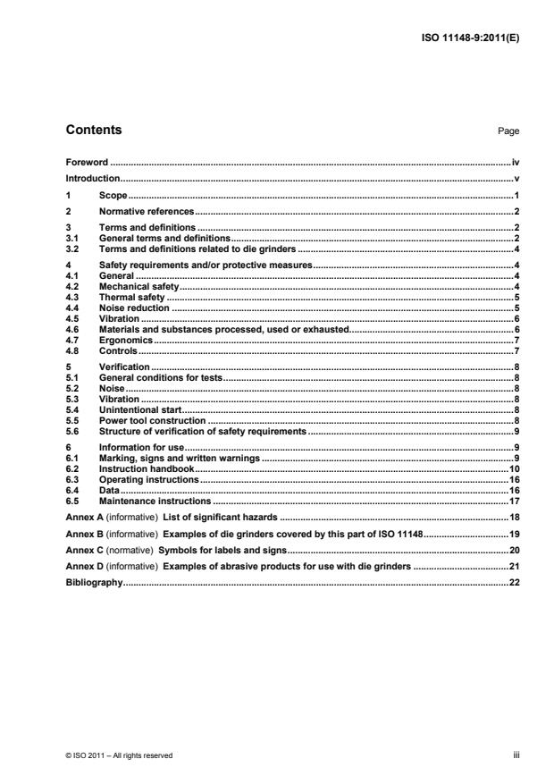 ISO 11148-9:2011 - Hand-held non-electric power tools -- Safety requirements