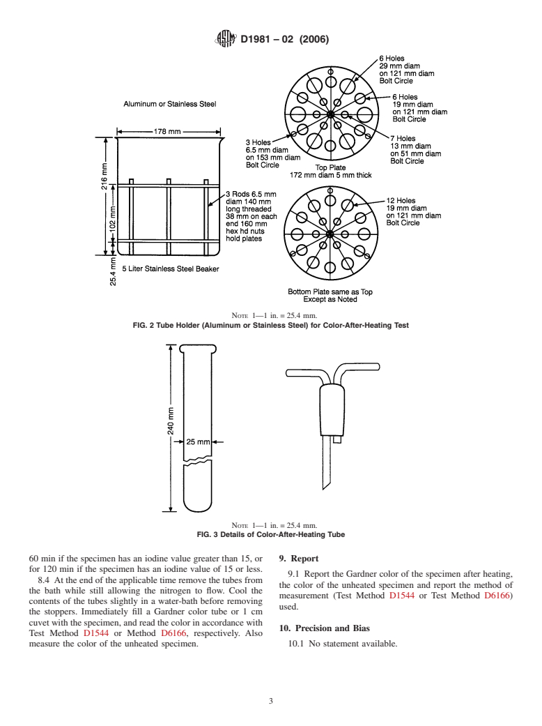 ASTM D1981-02(2006) - Standard Test Method for Measuring Color After Heating of Tall Oil Fatty Acids