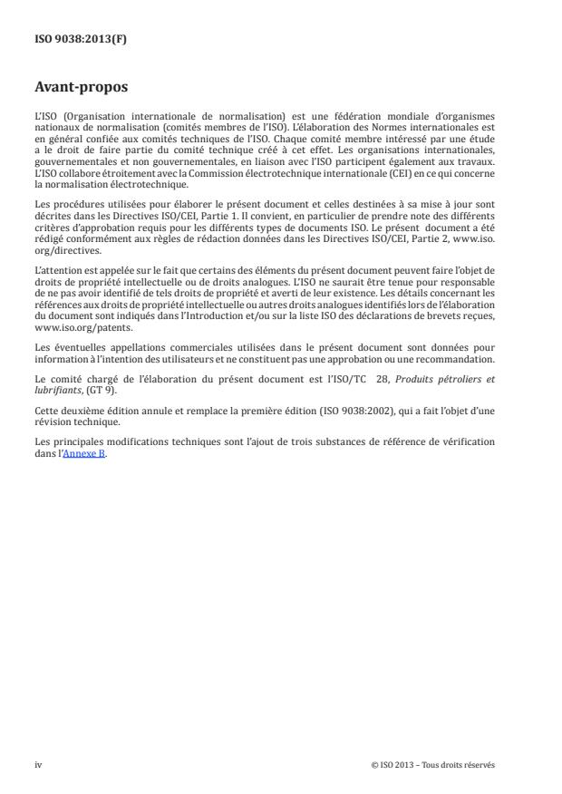 ISO 9038:2013 ISO 9038:2013 - Détermination de la combustion entretenue des liquides - Page 4 preview