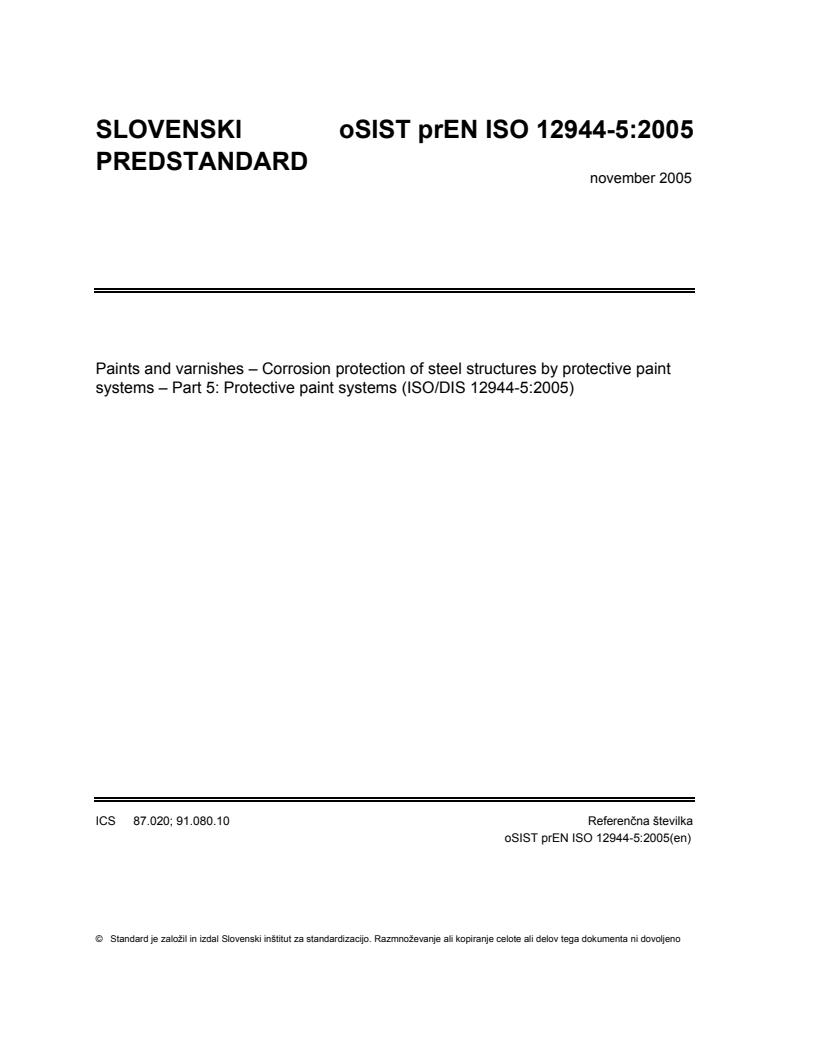 prEN ISO 12944-5:2005
