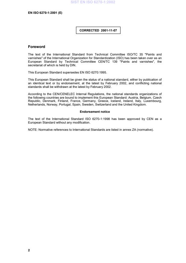 EN ISO 6270-1:2001 EN ISO 6270-1:2002 - Page 4 preview