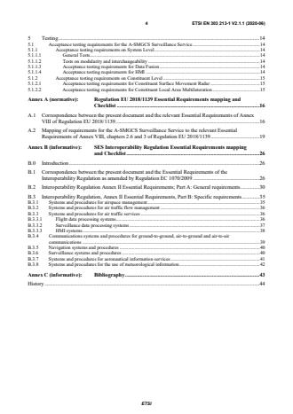 SIST EN 303 213-1 V2.1.1:2020 ETSI EN 303 213-1 V2.1.1 (2020-06) - Advanced Surface Movement Guidance and Control System (A-SMGCS); Part 1: Community Specification for A-SMGCS surveillance service including external interfaces - Page 4 preview