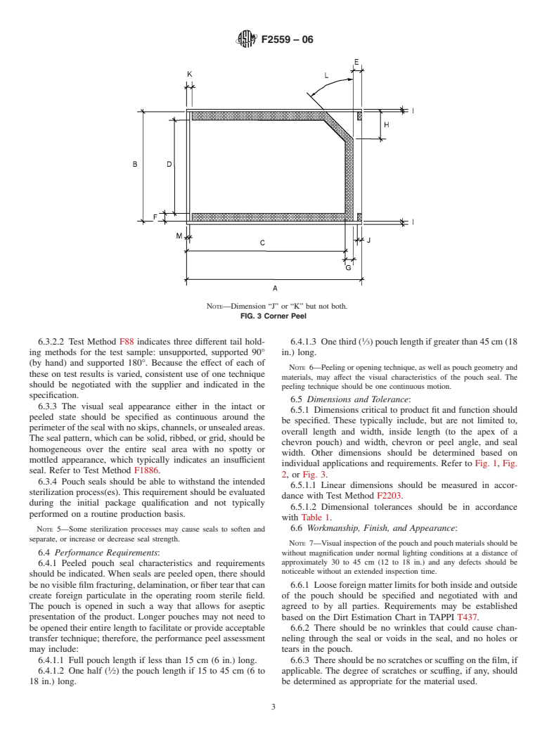 ASTM F2559-06 - Standard Guide for Writing a Specification for Sterilizable Peel Pouches