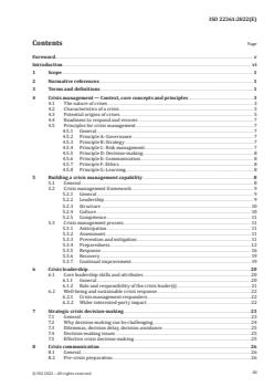 ISO 22361:2022 - Security and resilience — Crisis management — Guidelines
Released:19. 10. 2022 - Page 3 preview
