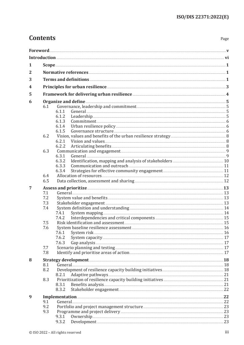 ISO/CD 22371 - Security and resilience — Community resilience — Principles and framework for urban resilience
Released:10/14/2022