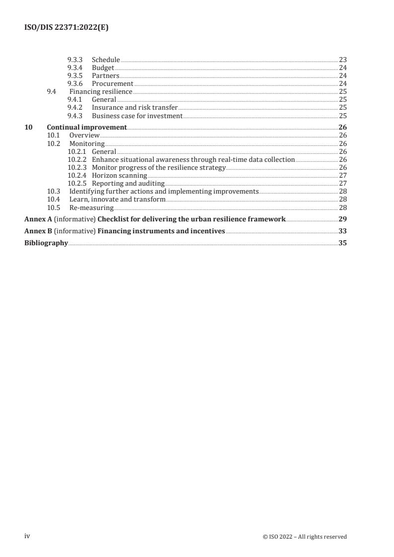 ISO/CD 22371 ISO/CD 22371 - Security and resilience — Community resilience — Principles and framework for urban resilience
Released:10/14/2022 - Page 4 preview