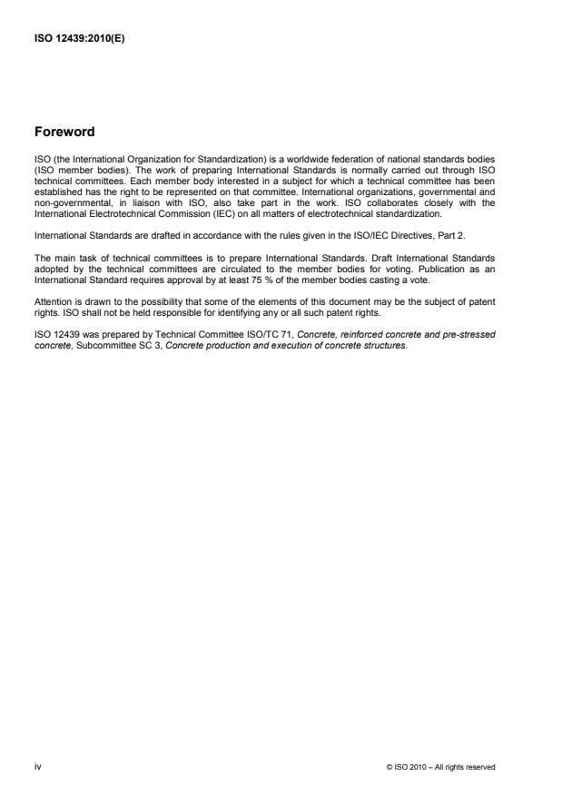 ISO 12439:2010 ISO 12439:2010 - Mixing water for concrete - Page 4 preview