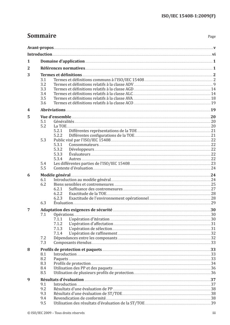 ISO/IEC 15408-1:2009 - Technologies de l'information -- Techniques de sécurité -- Criteres d'évaluation pour la sécurité TI