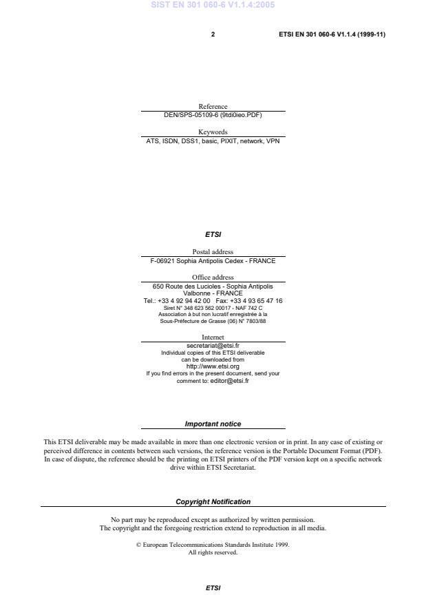 SIST EN 301 060-6 V1.1.4:2005 SIST EN 301 060-6 V1.1.4:2005 - Page 4 preview