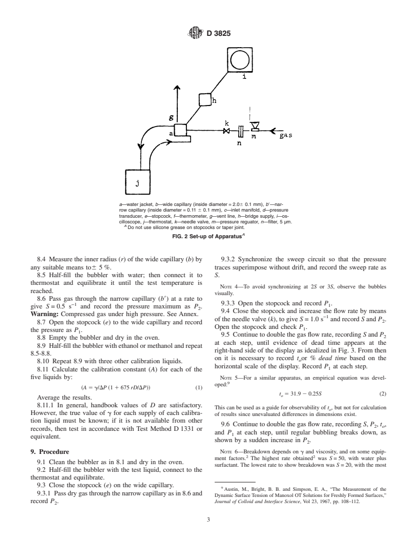 ASTM D3825-90(2000) - Standard Test Method for Dynamic Surface Tension by the Fast-Bubble Technique