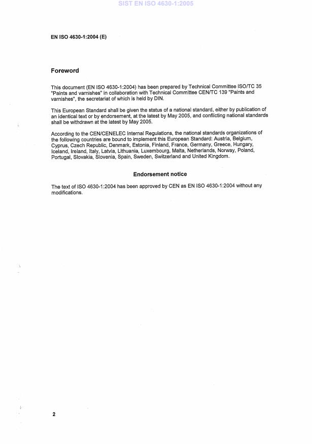 EN ISO 4630-1:2004 EN ISO 4630-1:2005 - Page 4 preview