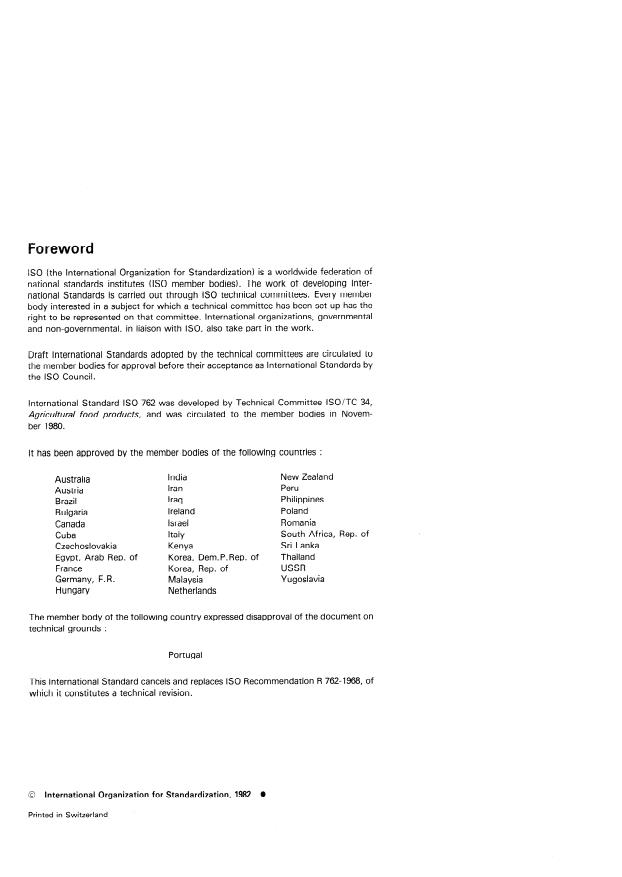 ISO 762:1982 ISO 762:1982 - Fruit and vegetable products -- Determination of mineral impurities content - Page 2 preview