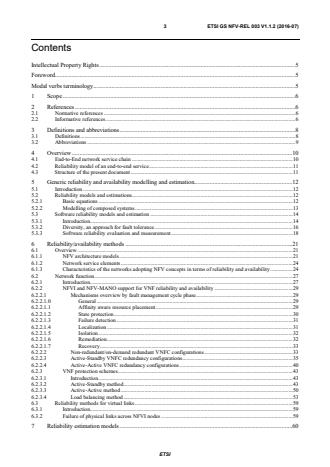 ETSI GS NFV-REL 003 V1.1.2 (2016-07) - Network Functions Virtualisation (NFV); Reliability; Report on Models and Features for End-to-End Reliability