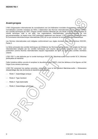 ISO 702-1:2009 ISO 702-1:2009 - Machines-outils -- Dimensions d'assemblage des nez de broche et des mandrins porte-pieces - Page 4 preview
