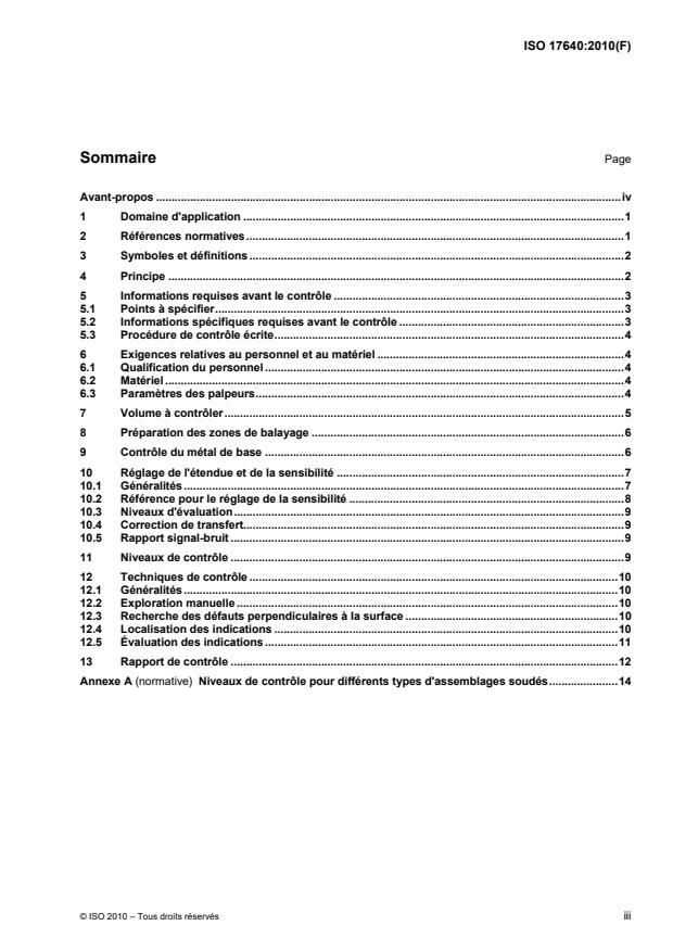 ISO 17640:2010 - Contrôle non destructif des assemblages soudés -- Contrôle par ultrasons -- Techniques, niveaux d'essai et évaluation