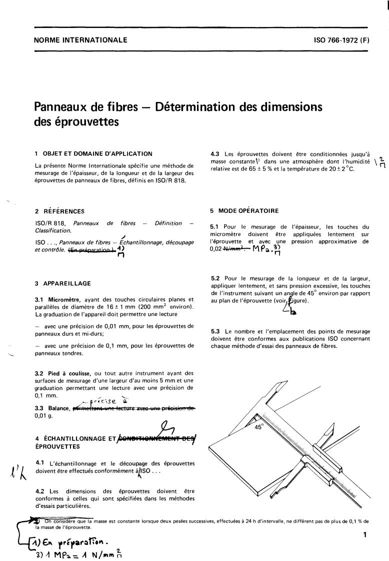 ISO 766:1972 - Fibre building boards — Determination of dimensions of test pieces
Released:9/1/1972