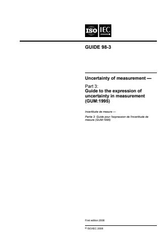 ISO/IEC Guide 98-3:2008 - Uncertainty of measurement