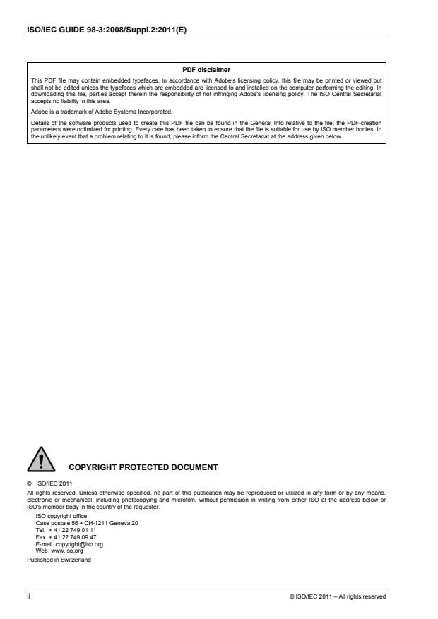 ISO/IEC Guide 98-3:2008/Suppl 2:2011 ISO/IEC Guide 98-3:2008/Suppl 2:2011 - Extension to any number of output quantities - Page 2 preview