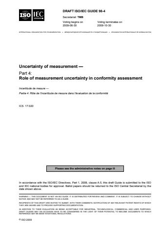 ISO/IEC Guide 98-4:2012 - Uncertainty of measurement