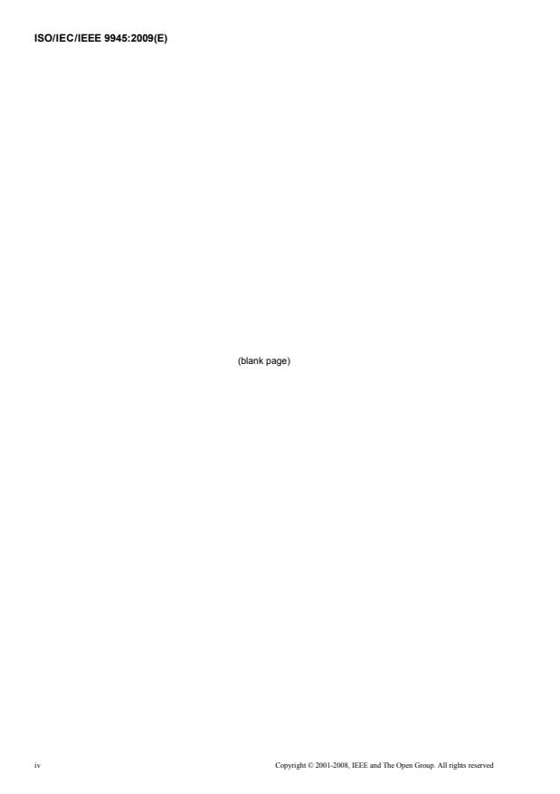 ISO/IEC/IEEE 9945:2009 ISO/IEC/IEEE 9945:2009 - Information technology -- Portable Operating System Interface (POSIX®) Base Specifications, Issue 7 - Page 4 preview