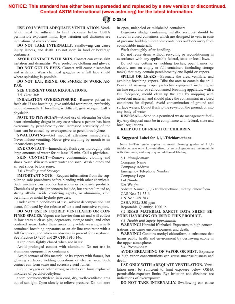 ASTM D3844-96 - Standard Guide for Labeling Halogenated Hydrocarbon Solvent Containers