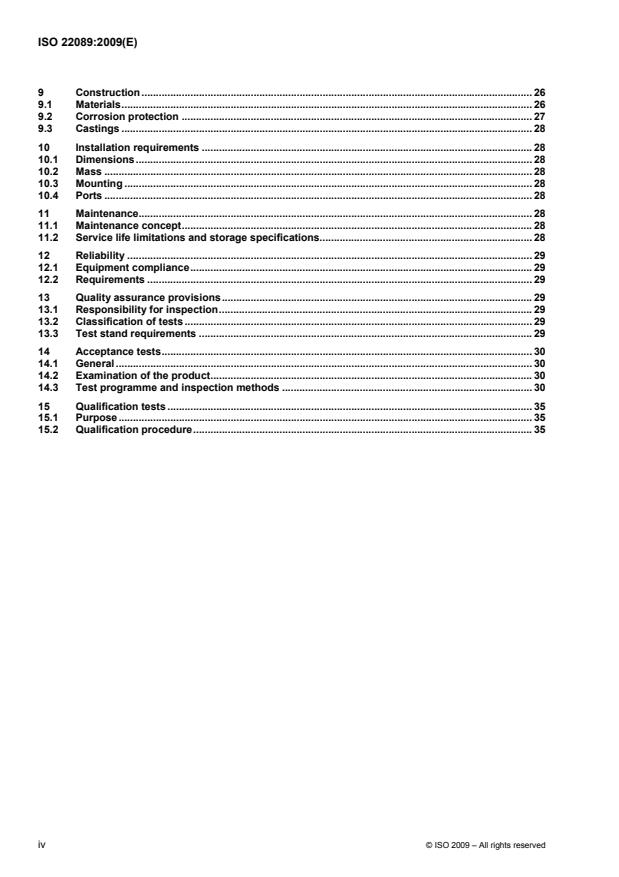 ISO 22089:2009 ISO 22089:2009 - Aerospace -- Hydraulic power transfer units -- General specifications - Page 4 preview