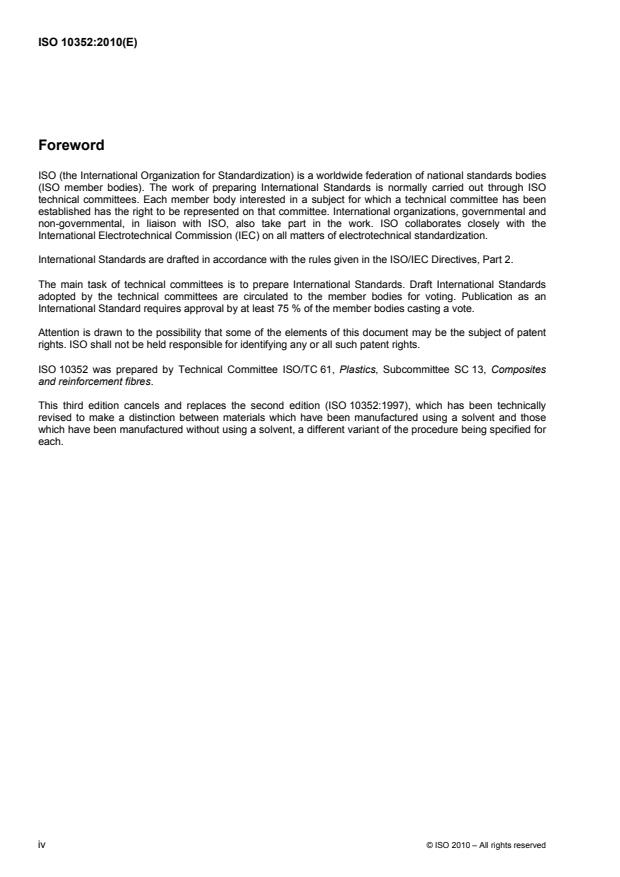 ISO 10352:2010 ISO 10352:2010 - Fibre-reinforced plastics -- Moulding compounds and prepregs -- Determination of mass per unit area - Page 4 preview