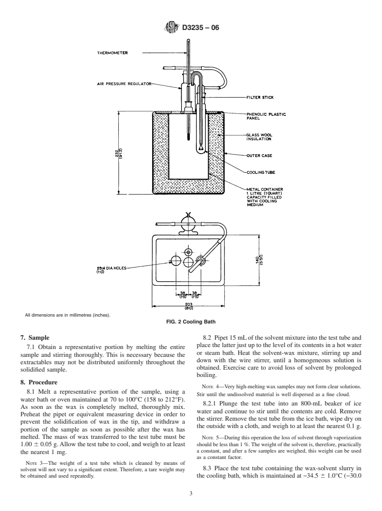 ASTM D3235-06 - Standard Test Method for Solvent Extractables in Petroleum Waxes