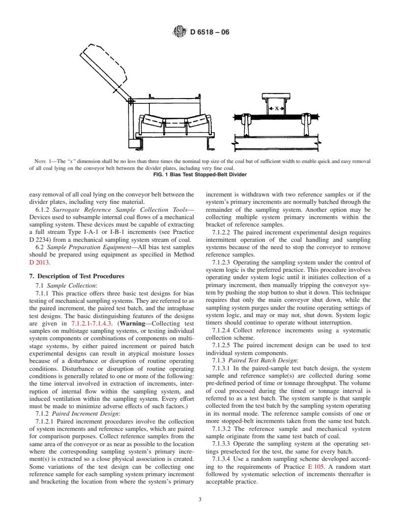 ASTM D6518-06 - Standard Practice for Bias Testing a Mechanical Coal Sampling System