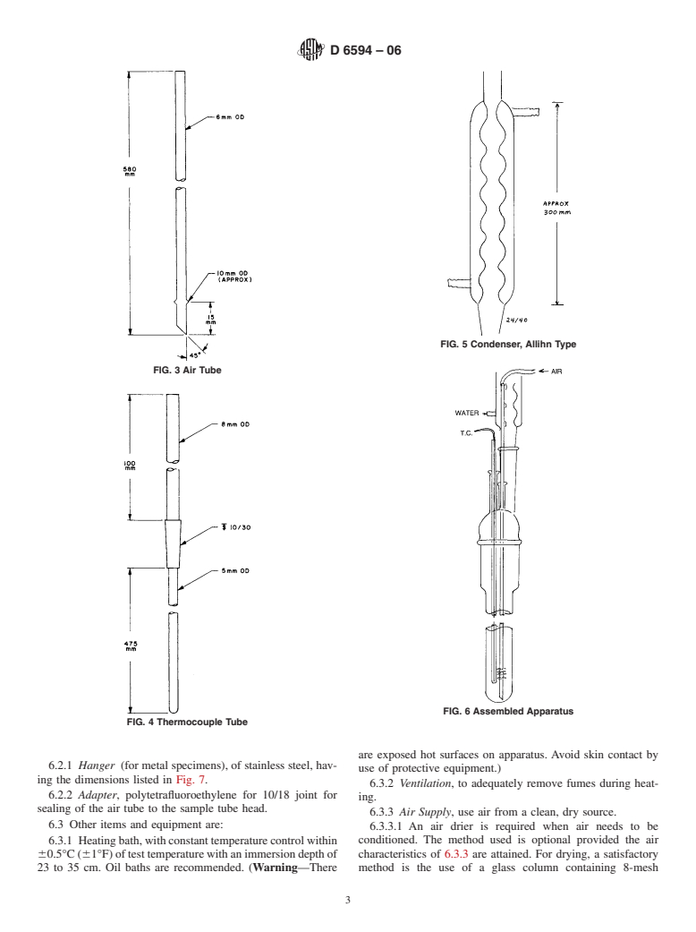 ASTM D6594-06 - Standard Test Method for Evaluation of Corrosiveness of Diesel Engine Oil at 135&#176;C