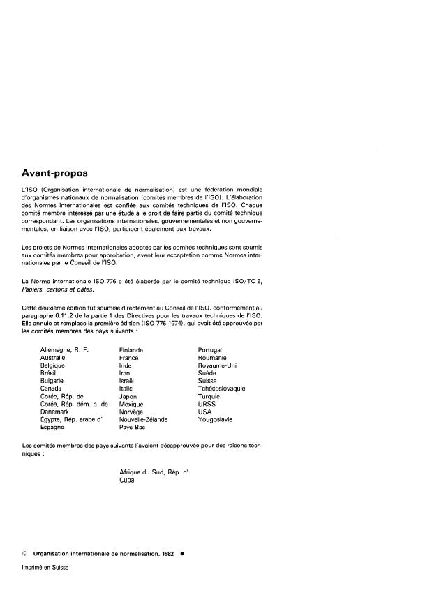 ISO 776:1982 ISO 776:1982 - Pâtes -- Détermination des cendres insolubles dans l'acide - Page 2 preview