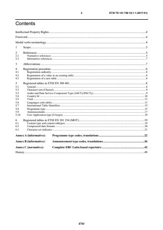 ETSI TS 101 756 V2.1.1 (2017-01) ETSI TS 101 756 V2.1.1 (2017-01) - Digital Audio Broadcasting (DAB); Registered Tables