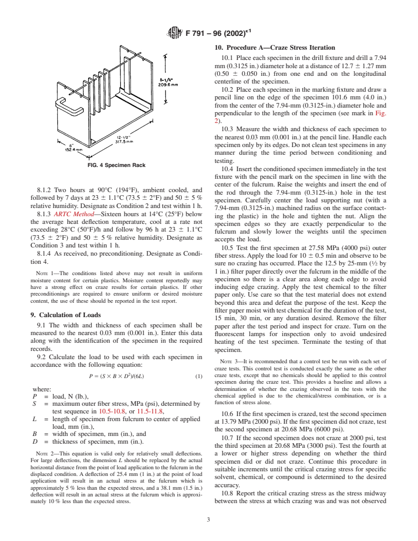 ASTM F791-96(2002)e1 - Standard Test Method for Stress Crazing of Transparent Plastics