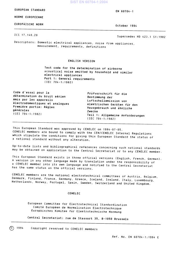 EN 60704-1:2004 - Na IEC standardu pretisk "withdrawn"