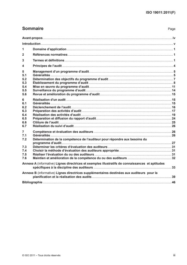 ISO 19011:2011 - Lignes directrices pour l'audit des systemes de management